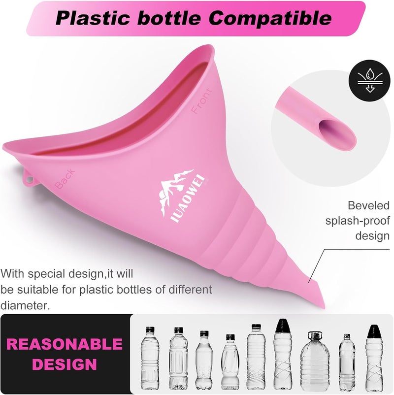 IUAOWEI Female Urination Device, Reusable Silicone Female Urinal, Pee Funnel for Women, for Travel, Camping, Boating, Outdoor, Hiking - Image 4